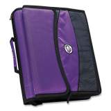 Case it Sidekick Zipper Binder with Removable Expanding File, 3 Rings, 2" Capacity, 11 x 8.5, Purple/Black Accents (271278)