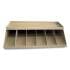 CONTROLTEK Coin Wrapper and Bill Strap Single-Tier Rack, 6 Compartments, 10 x 8.5 x 3, Steel, Pebble Beige (500014)