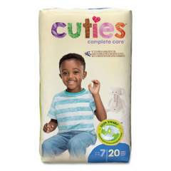 Cuties Premium Jumbo Diapers, Size 7, 41 lbs and Up, 80/Carton (1980541)