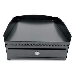 Huron Steel Horizontal File Organizer with Locking Drawer, 2 Sections, Legal Size Files, 14.25 x 11 x 6, Black (HASZ0176)