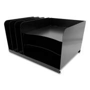 Huron Steel Combination File Organizer, 6 Sections, Legal Size Files, 15 x 11 x 8, Black (HASZ0148)