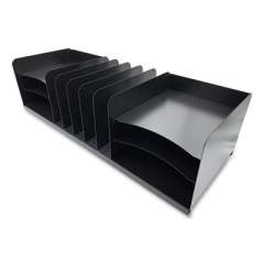 Huron Steel Combination File Organizer, 11 Sections, Legal Size Files, 30 x 11 x 8, Black (HASZ0170)