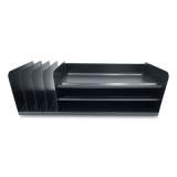 Huron Steel Combination File Organizer, 7 Sections, Legal Size Files, 25.75 x 11 x 8, Black (24431400)