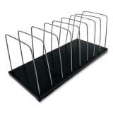 Huron Steel Wire Vertical File Organizer, 8 Sections, Letter Size Files, 18.25 x 8 x 7.5, Black/Metal Gray (24431404)