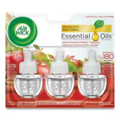 Air Wick Scented Oil Refill, Warming - Apple Cinnamon Medley, 0.67 oz, 3/Pack, 6 Packs/Carton (83550)