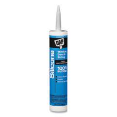DAP 100 Percent Silicone Rubber Sealant, 9.8 oz Capsule/Cartridge, Aluminum (24388041)
