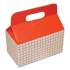 Dixie Take-Out Barn One-Piece Paperboard Food Box, Basket-Weave Plaid Theme, 9.5 x 5 x 5, Red/White, 125/Carton (H1RP)