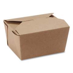 Dixie Reclosable One-Piece Natural-Paperboard Take-Out Box, 4.5 x 5 x 2.5, Brown, 450/Carton (24451832)