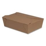 Dixie Reclosable One-Piece Natural-Paperboard Take-Out Box, 8.5 x 6.25 x 2.5, Brown, 20/Pack, 4 Packs/Carton (24451856)