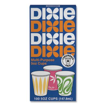 Dixie Multi-Purpose Paper Cold Cups, 5 oz, Assorted Multicolor Designs, 100/Pack (24454702)