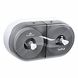SofPull Twin High-Capacity Center-Pull Bathroom Tissue Dispenser, 20.13 x 7 x 10.75, Smoke (56509)