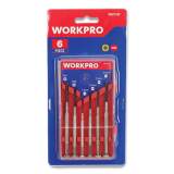 Workpro Six-Piece Precision Screwdriver Set, #1 and #2 Phillips Tips, 1.4 mm to 3 mm Slotted Tips, Assorted Shank Lengths (24394478)