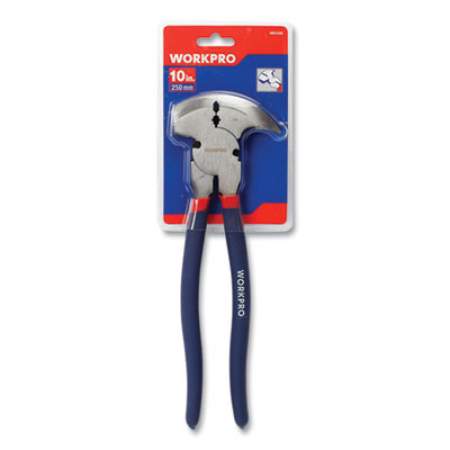 Workpro Fence Pliers, 10" Long, Drop-Forged Carbon Steel, Blue/Red Soft-Grip Handle (24394533)