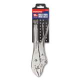 Workpro Locking Pliers, Short Nose, Curved Jaw, 10" Long, Chrome-Vanadium Steel, Chrome Quick-Lock/Release Handle (W031073WE)