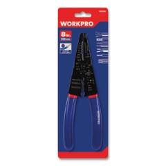 Workpro Tapered Nose Multi-Purpose Wiring Tool, Metric Markings, 0.8 to 2.6 mm, 8" Long, Metal, Blue/Red Soft-Grip Handle (24394564)