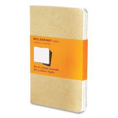 Moleskine Cahier Journal, Narrow Rule, Kraft Brown Cover, 10 x 7.5, 60 Sheets, 3/Pack (726798)