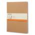 Moleskine Cahier Journal, Narrow Rule, Kraft Brown Cover, 11 x 8.5, 60 Sheets, 3/Pack (2421898)