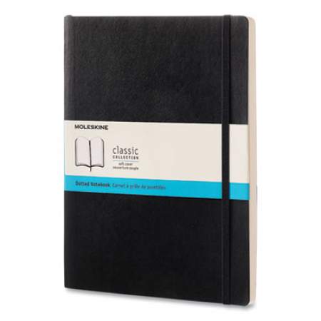 Moleskine Classic Softcover Notebook, Quadrille (Dot Grid) Rule, Black Cover, 10 x 7.5, 80 Sheets (2799888)