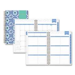 Blue Sky Day Designer Tile Weekly/Monthly Planner, Tile Artwork, 8 x 5, Blue/White Cover, 12-Month (Jan to Dec): 2022 (101410)