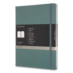 Moleskine Professional Hard Cover Notebook, Narrow Rule, Forest Green Cover, 9.75 x 7.5, 192 Sheets (24328589)