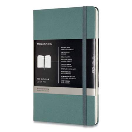 Moleskine Professional Hard Cover Notebook, Narrow Rule, Forest Green Cover, 8.25 x 5, 240 Sheets (24328595)
