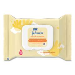 Johnson & Johnson Hand and Body Wipes, Travel Pack, 1-Ply, Nonwoven Fiber, 7.3 x 7.5, 25 Wipes/Pack (2070216)