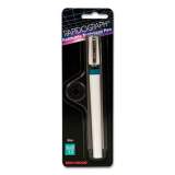 Koh-I-Noor 3165 Series Rapidograph Refillable Technical Drawing Fountain Pen, 6x0 0.13 mm, Ink, White/Teal (24405398)