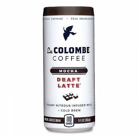 Draft Latte Cold Brew, Nitrous Infused Milk, Mocha, 9 oz Can, 12/Carton (LCT00001)