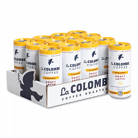 Draft Latte Cold Brew, Nitrous Infused Milk, Caramel, 9 oz Can, 12/Carton (LCT00093)