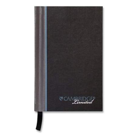 Cambridge Limited Pocket-Sized Casebound Notebook, 1 Subject, Wide/Legal Rule, Black/Gray/Blue Cover, 5.25 x 3.5, 96 Sheets (59065)
