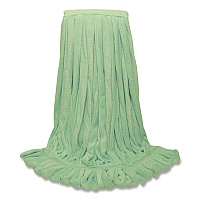 EchoFiber Microfiber Loop Mop, Large, Split Microfiber, 16 x 16, 1.5" Headband, Green, 12/Carton (MWTLGNB)