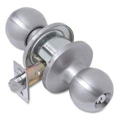 Tell Light Duty Commercial Storeroom Knob Lockset, Stainless Steel Finish (24355018)