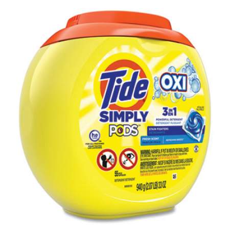 Tide Simply PODS Plus Oxi Laundry Detergent, Fresh Scent, 55/Tub (24449452)