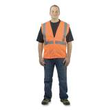 PIP ANSI Class 2 Four Pocket Zipper Safety Vest, Polyester Mesh, Hi-Viz Orange, Large (176849)