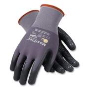 MaxiFlex Endurance Seamless Knit Nylon Gloves, Large (Size 9), Gray/Black, 12 Pairs (34844L)
