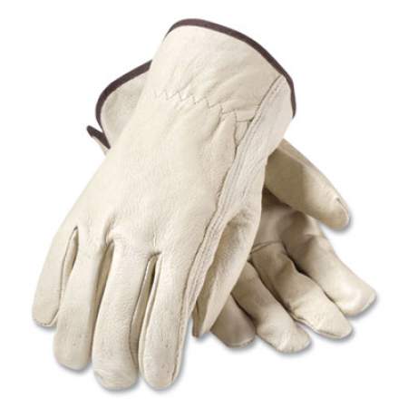 PIP Top-Grain Pigskin Leather Drivers Gloves, Economy Grade, X-Large, Gray (179951)
