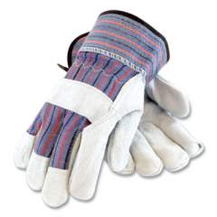 PIP Shoulder Split Cowhide Leather Palm Gloves, B/C Grade, X-Large, Blue/Gray, 12 Pairs (179965)