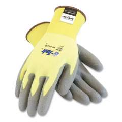 PIP G-Tek KEV Cut-Resistant Seamless-Knit Gloves, Medium (Size 8), Yellow/Gray, 12 Pairs (1061784)