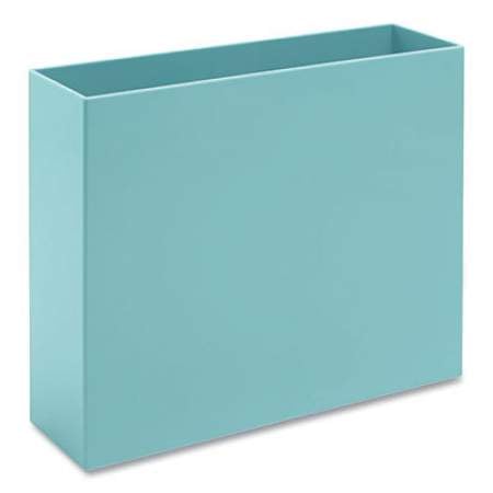 Poppin Plastic File Box, Letter Files, 3.75 x 12.25 x 9.75, Aqua (101274)