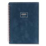Poppin Work Happy Velvet Wirebound Professional Notebook, Quadrille (Dot Grid) Rule, Storm Blue Cover, 8.25 x 6, 40 Sheets (24356069)