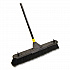 Bulldozer Smooth Surface Pushbroom with Scraper Block, 24 x 60, Powder Coated Handle, Split Tip Tampico Bristles, Black (633)