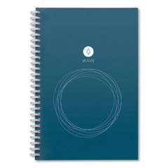 Rocketbook Wave Smart Reusable Notebook, Dotted Rule, Blue Cover, 8.9 x 6, 40 Sheets (WAVEKA)