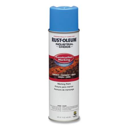 Rust-Oleum Industrial Choice Construction Marking Paint, Caution Blue, 17 oz Aerosol Can (24383679)