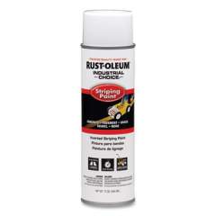 Rust-Oleum Industrial Choice S1600 System Inverted Striping Paint Spray, Flat/Matte White, 17 oz Aerosol Can (24383687)