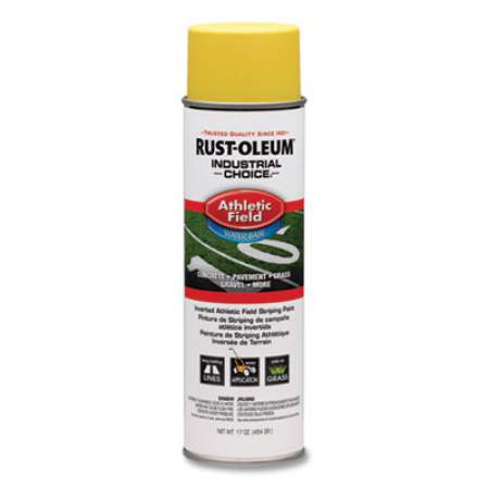 Rust-Oleum Industrial Choice Athletic Field Striping Paint, Flat/Matte Yellow, 17 oz Aerosol Can (24383703)