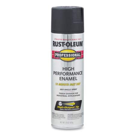 Rust-Oleum Professional High Performance Enamel Spray, Flat Black, 15 oz Aerosol Can (24383704)