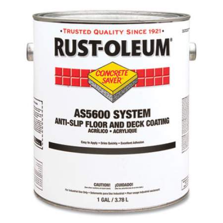 Rust-Oleum Concrete Saver AS5600 System Anti-Slip Floor and Deck Coating, Interior/Exterior, Flat Black, 1 gal Bucket/Pail (24383709)