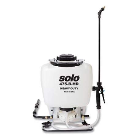 Solo 470 Professional Series Heavy-Duty Backpack Sprayer, 4 gal, 48" Hose, 28" Wand, Translucent White/Black (24445045)