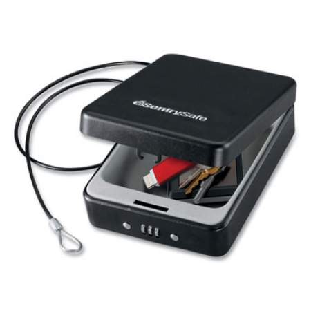 Sentry Safe P005C Portable Combination-Lock Security Safe, 0.05 cu ft, 5.9 x 8 x 2.6,  Black (337295)
