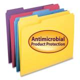 Smead Top Tab File Folders with Antimicrobial Product Protection, 1/3-Cut Tabs, Letter Size, Assorted Colors, 100/Box (654231)